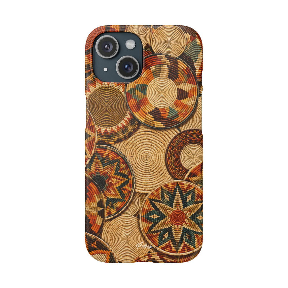 Bohemian Woven Basket Pattern Snap Case