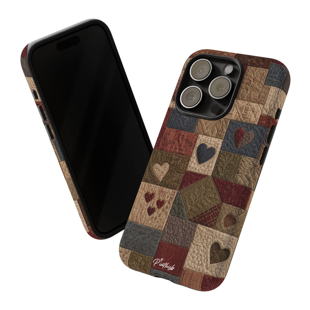 Patchwork Hearts Phone Case