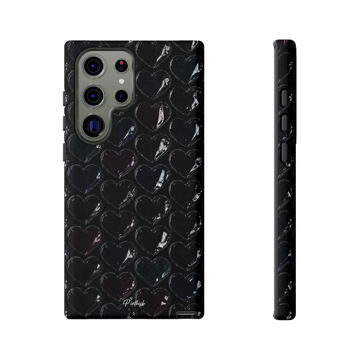 Black Pop Hearts Tough Case
