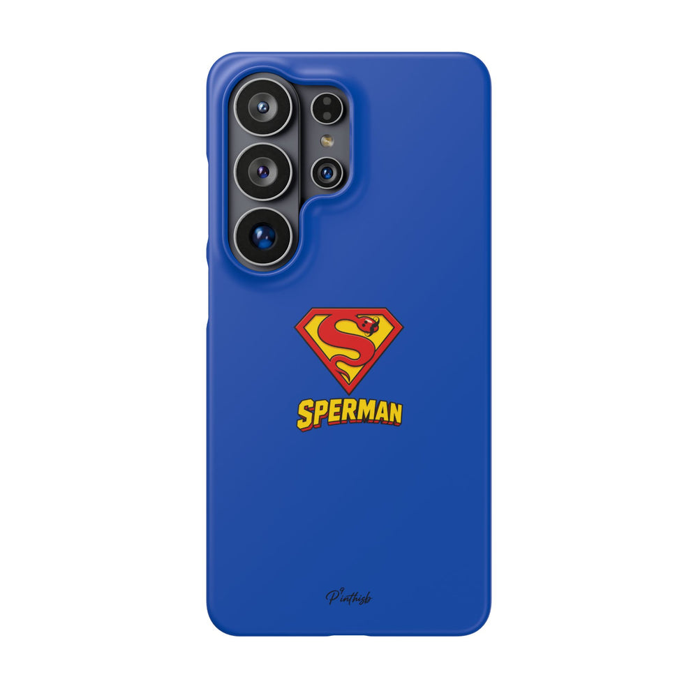"SPERMAN" Parody Logo Snap Phone Case