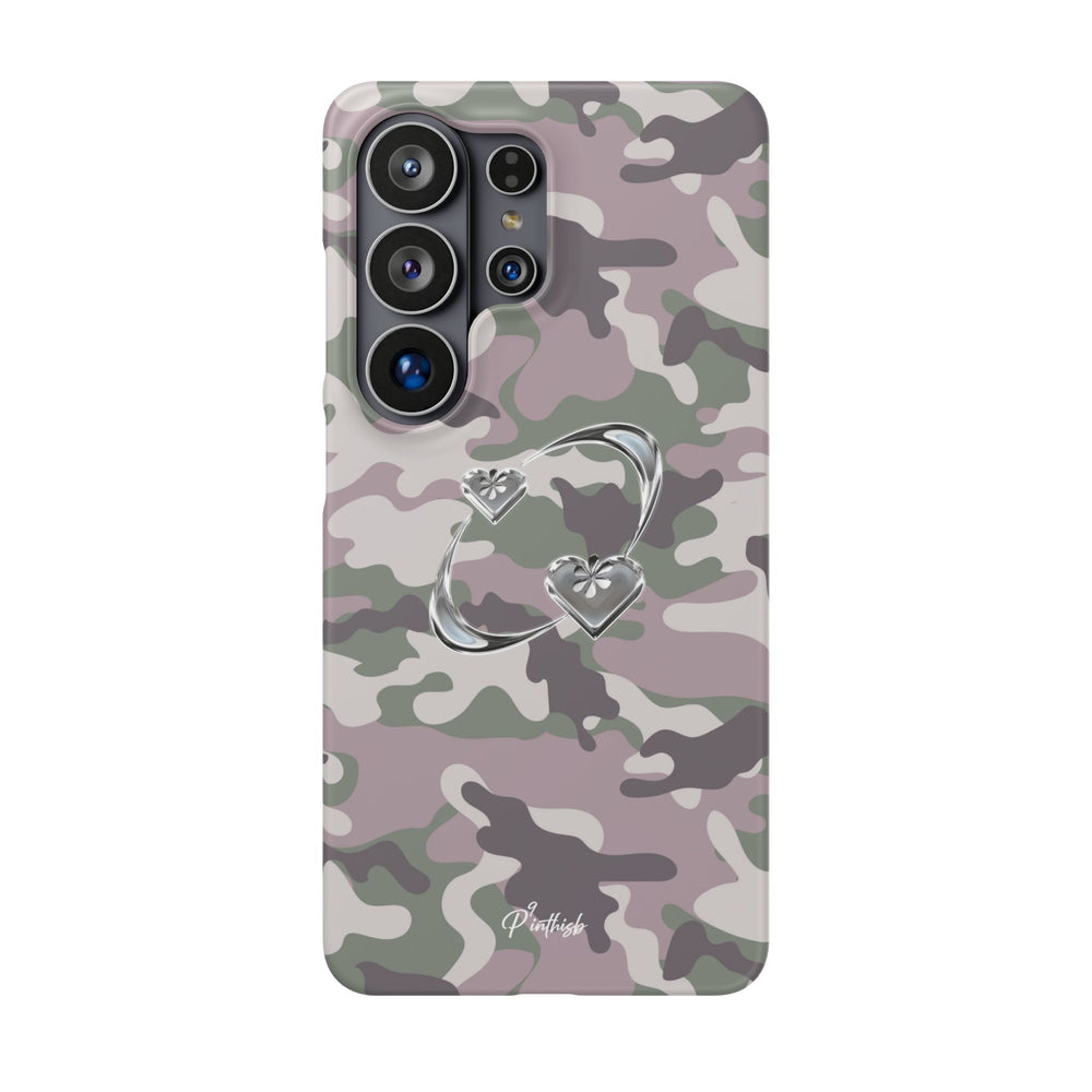 Camouflage Heart Snap Phone Case