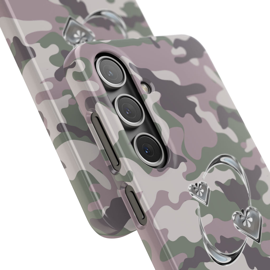 Camouflage Heart Snap Phone Case
