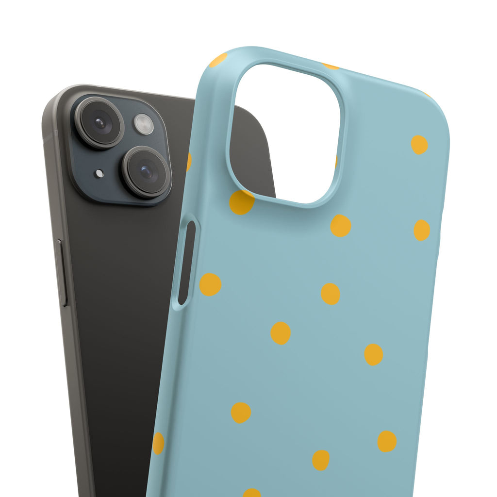 Blue & Yellow Polka Dot Snap Phone Case