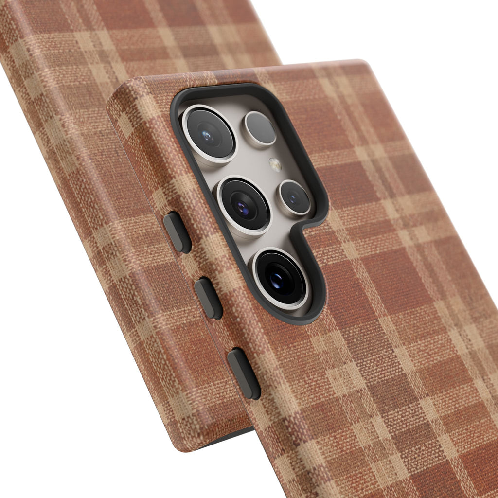 Rustic Brown Cozy Plaid Tough Case