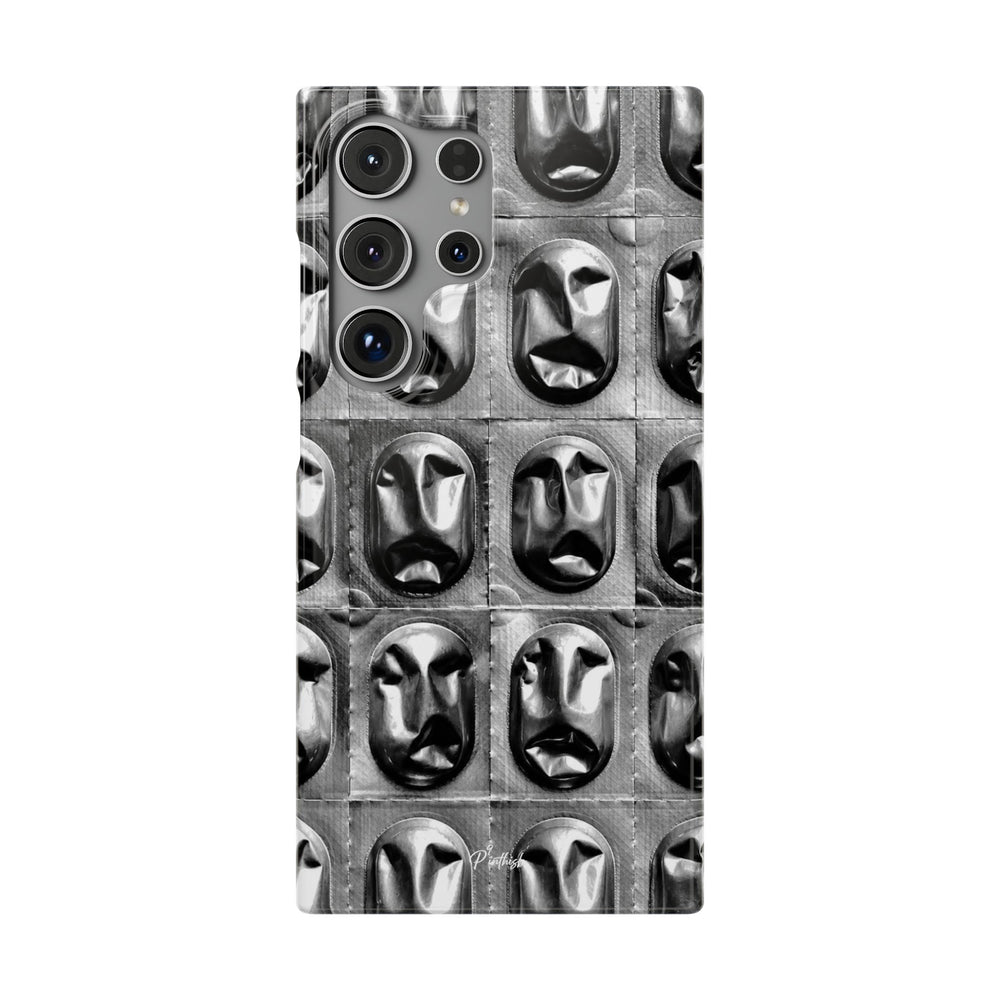 Metallic Mask Grid Snap Case