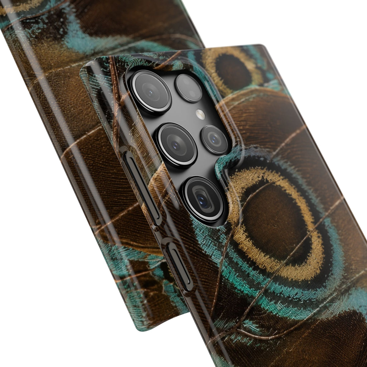 Peacock Feather Pattern Snap Case