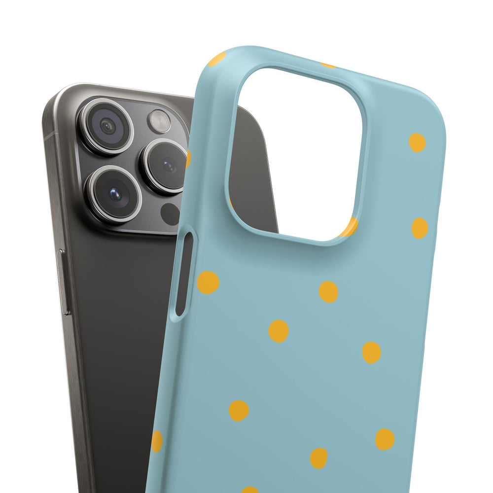 Blue & Yellow Polka Dot Snap Phone Case