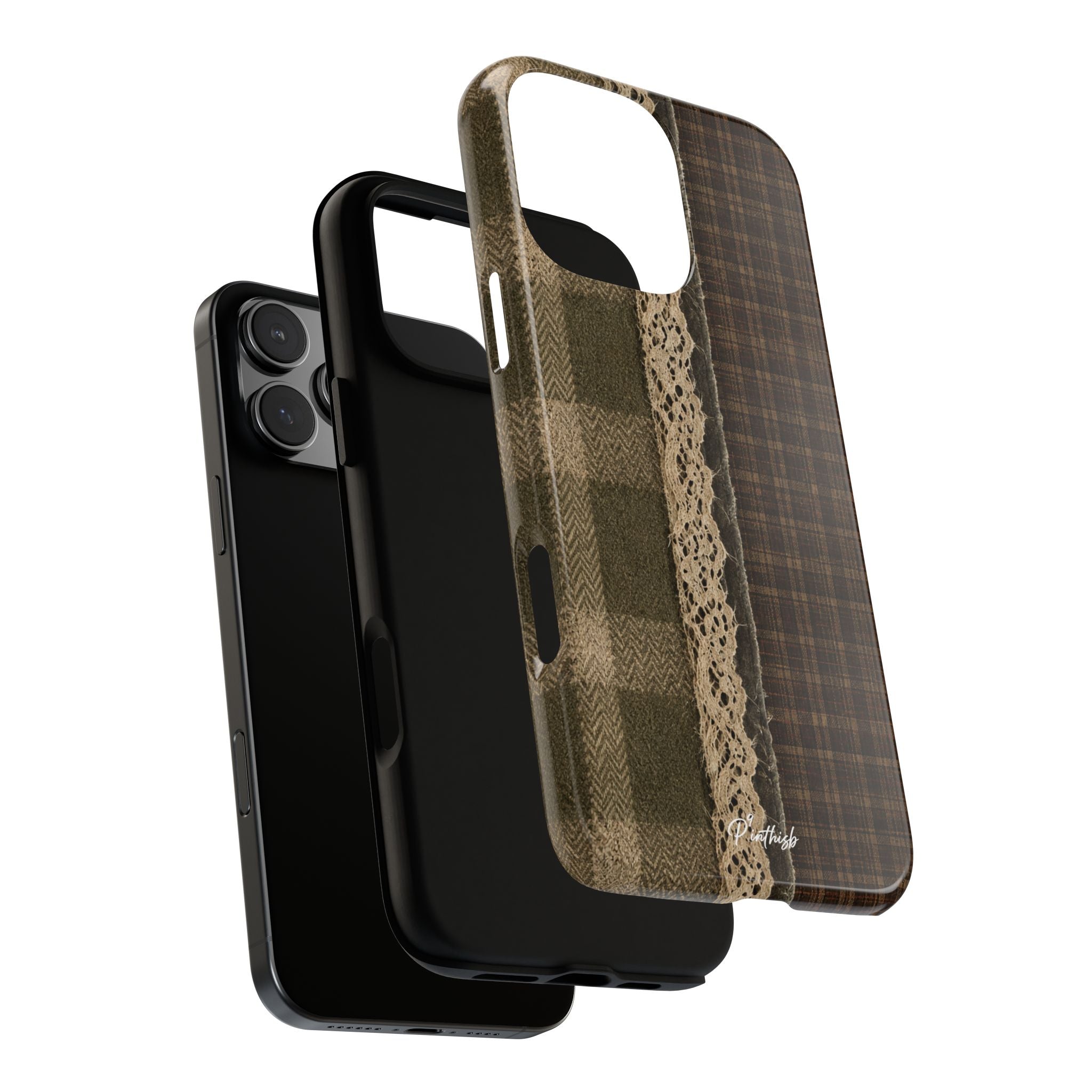 Plaid Lace Tough Phone Case