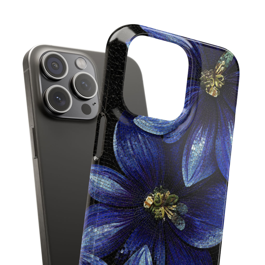 Blue Floral Snap Case