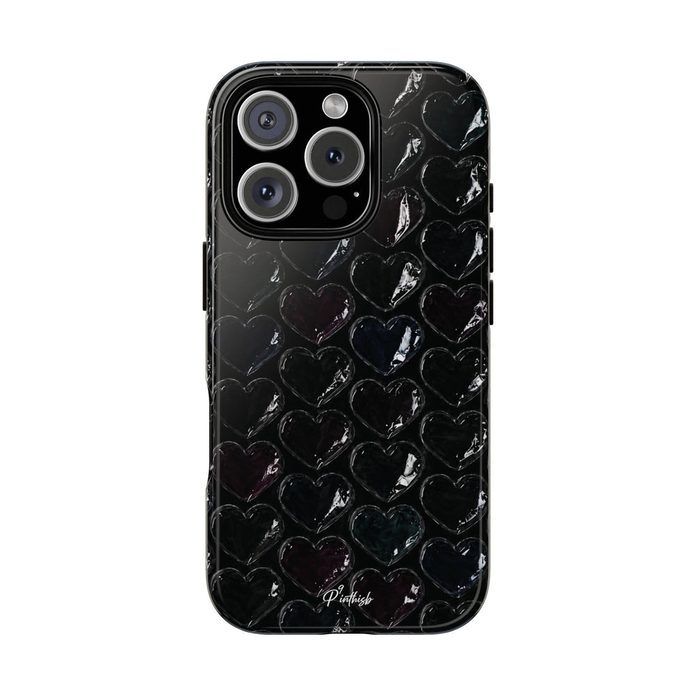 Black Pop Hearts Tough Case