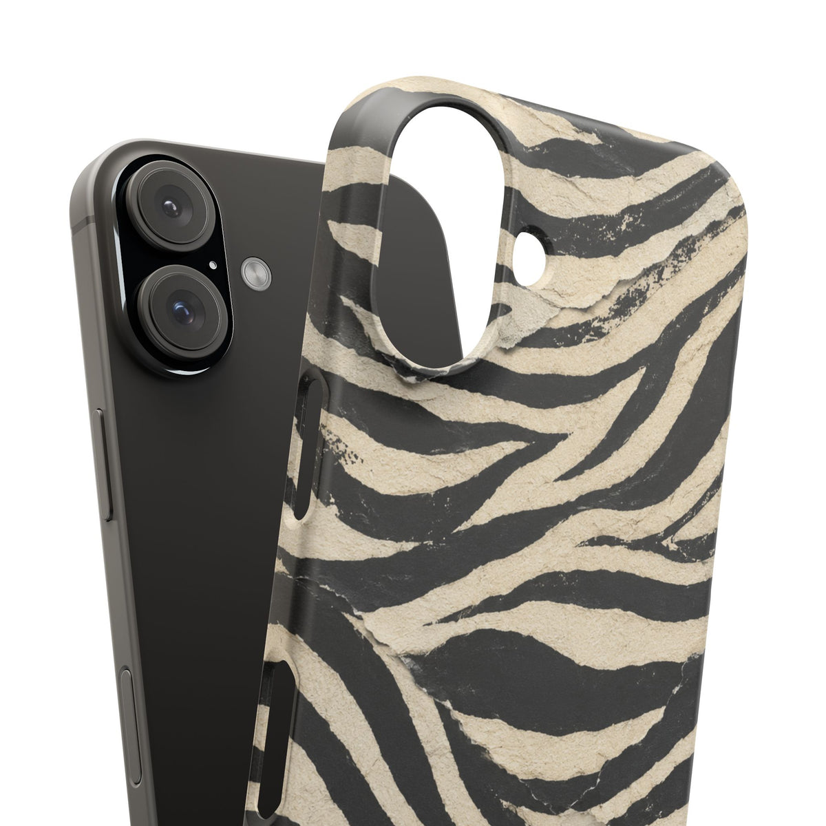 Wavy Peach & Mauve Snap Case