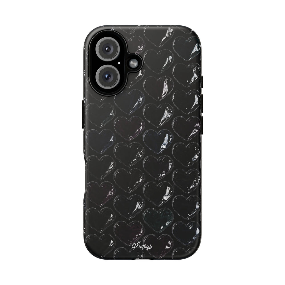 Black Pop Hearts Tough Case