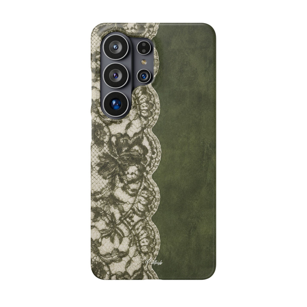 Olive Lace Snap Case