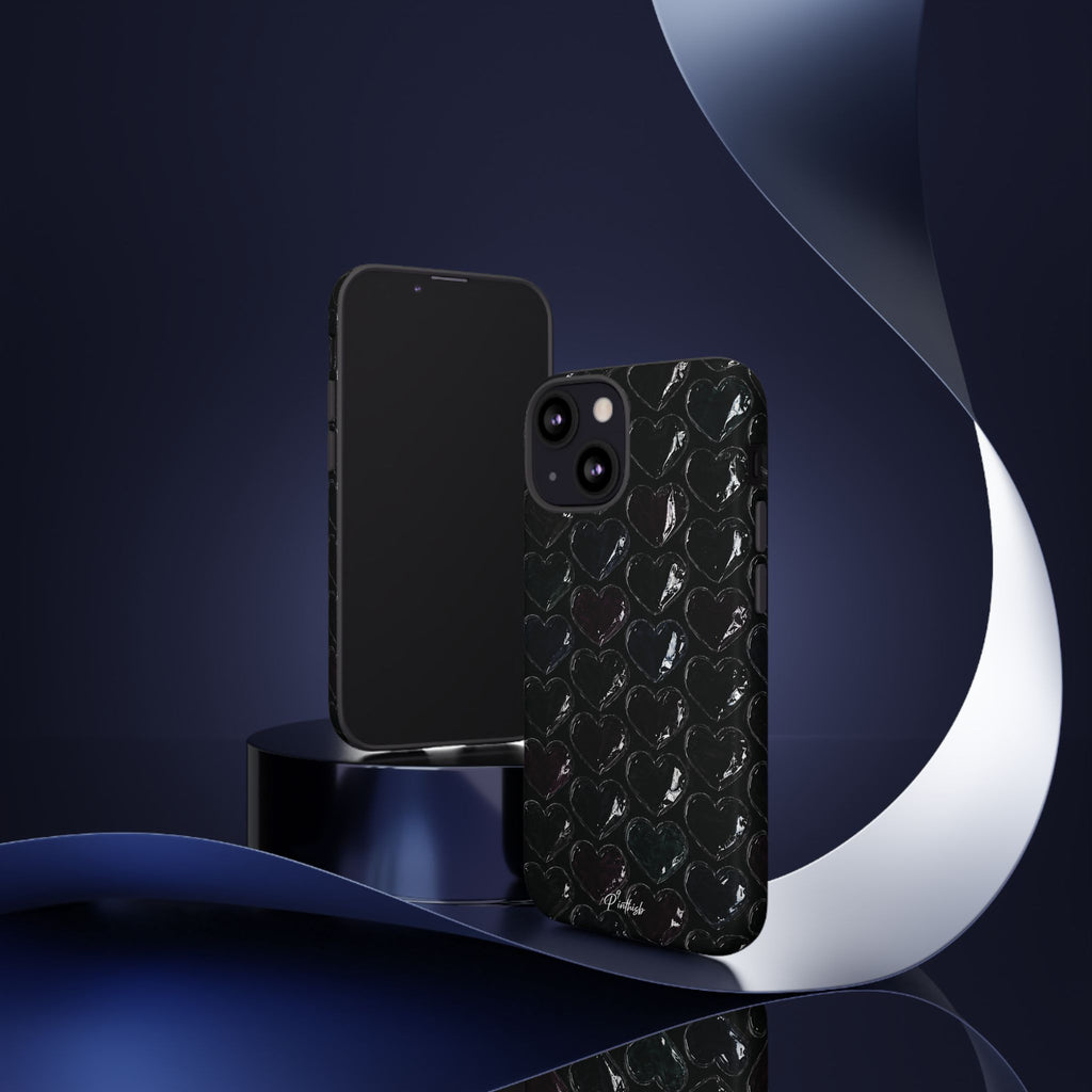 Black Pop Hearts Tough Case
