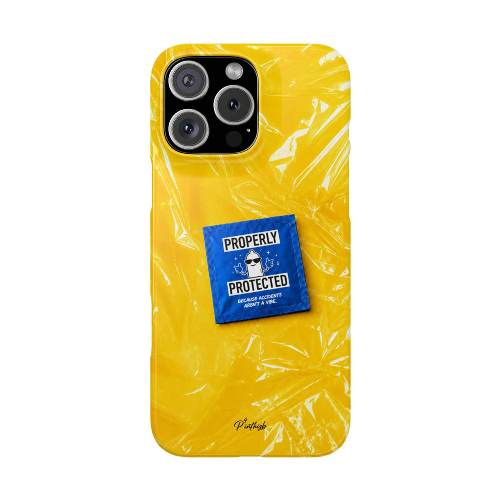 "Properly Protected" Graphic Snap Phone Case