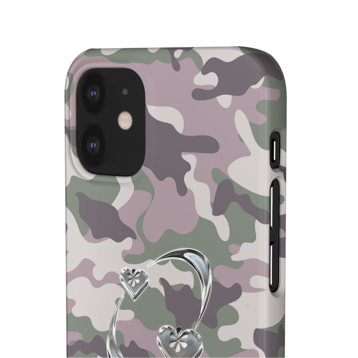 Camouflage Heart Snap Phone Case