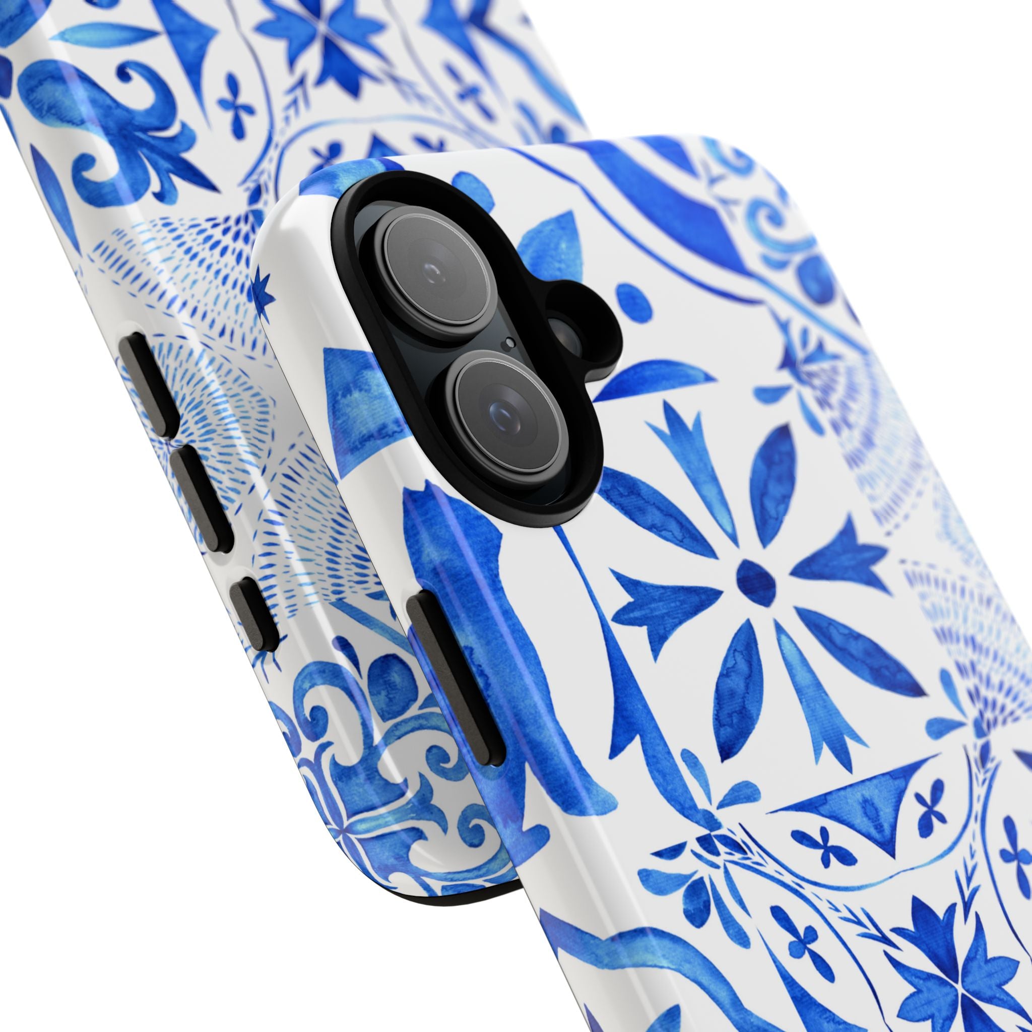 Blue Tile Pattern Tough Phone Case