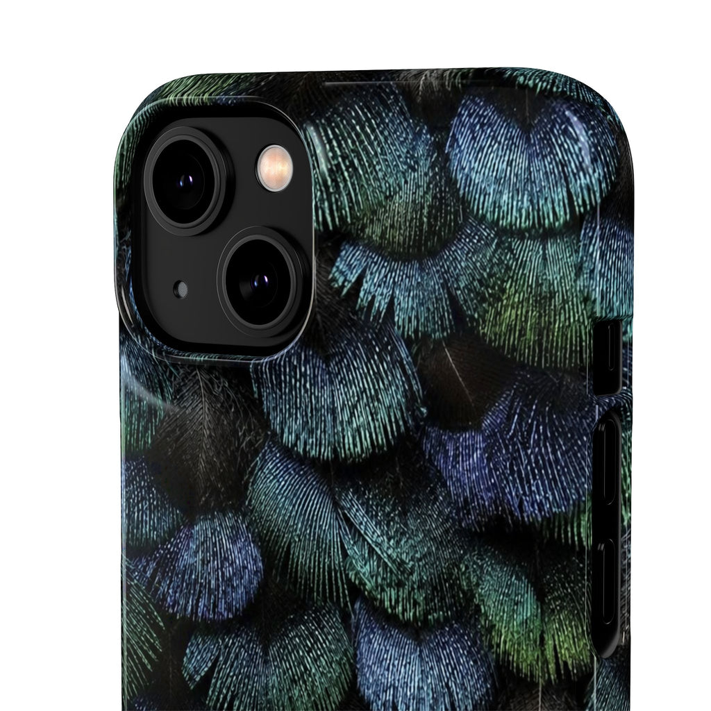 Iridescent Feather Snap Case
