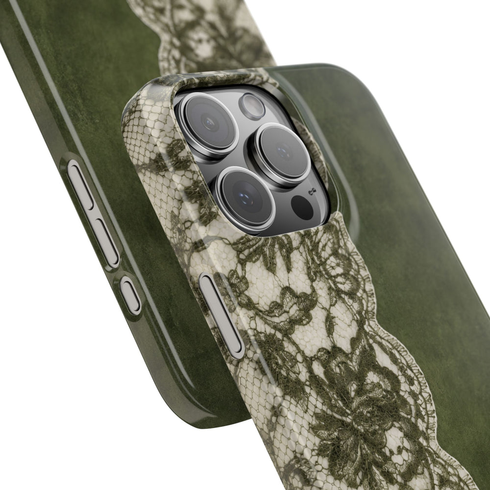 Olive Lace Snap Case