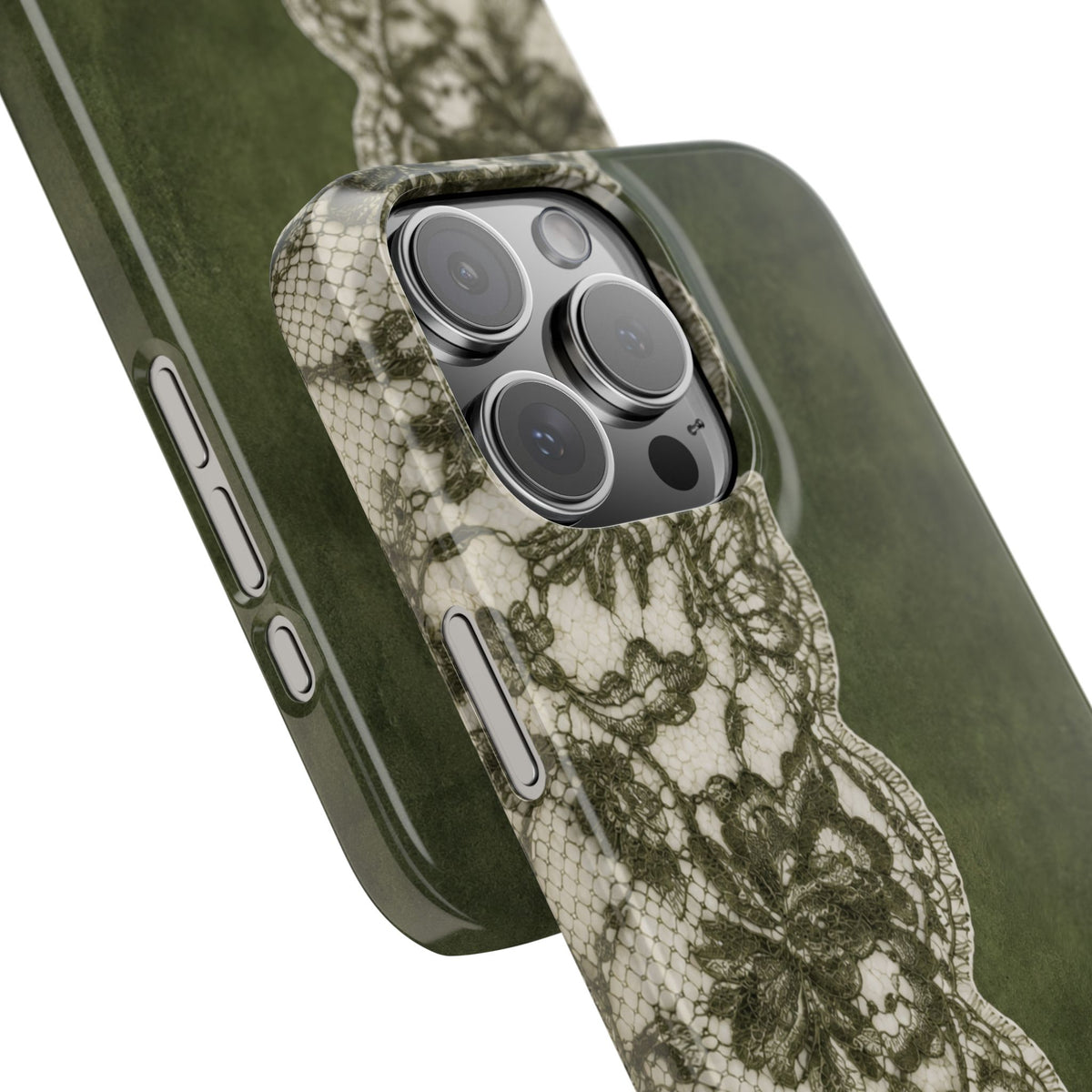 Olive Lace Snap Case