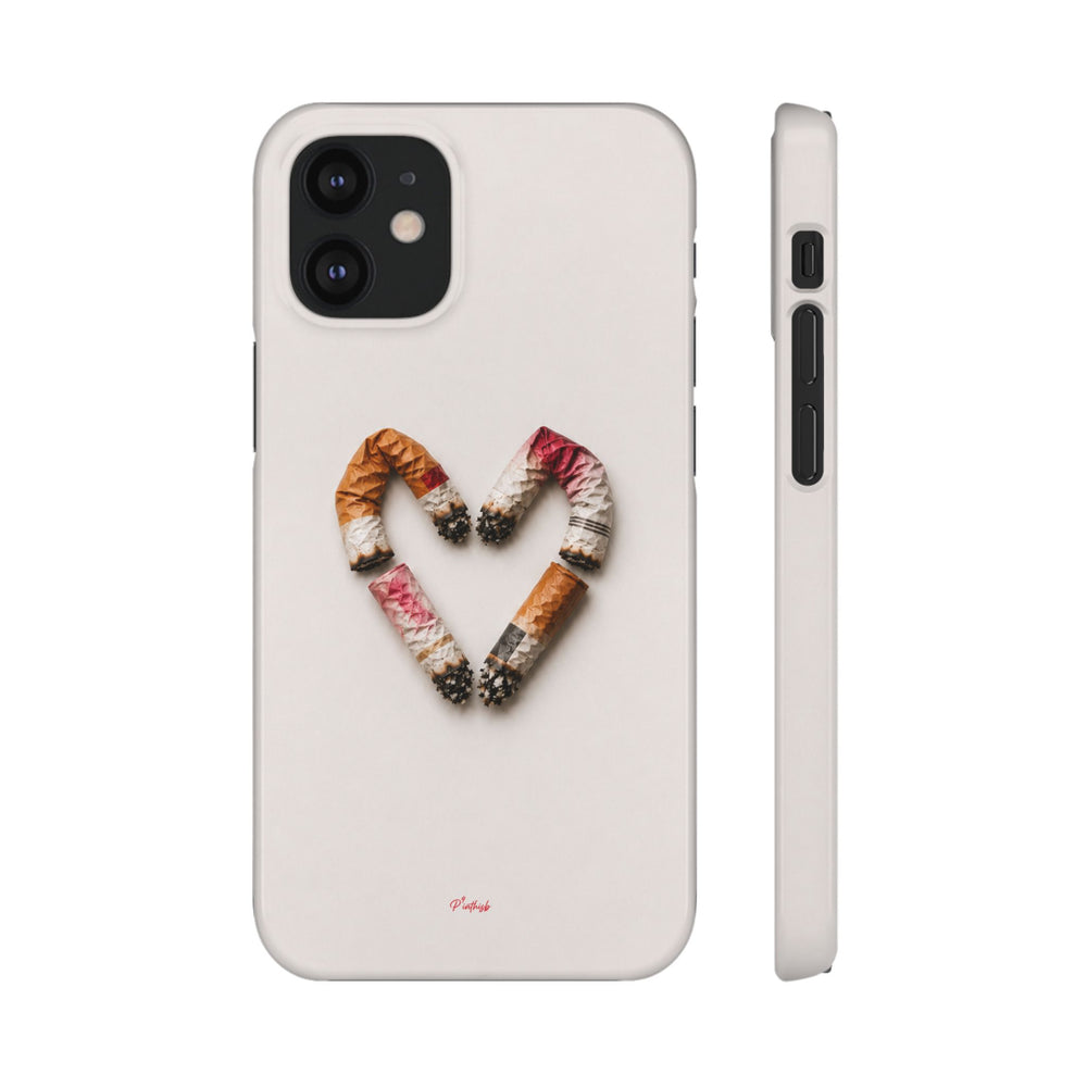 Cigarette Butts Heart Snap Case