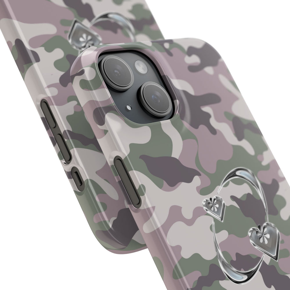 Camouflage Heart Snap Phone Case