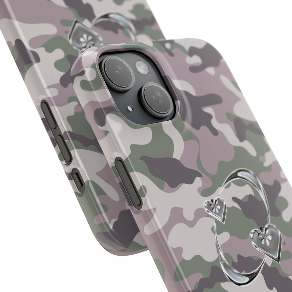 Camouflage Heart Snap Phone Case