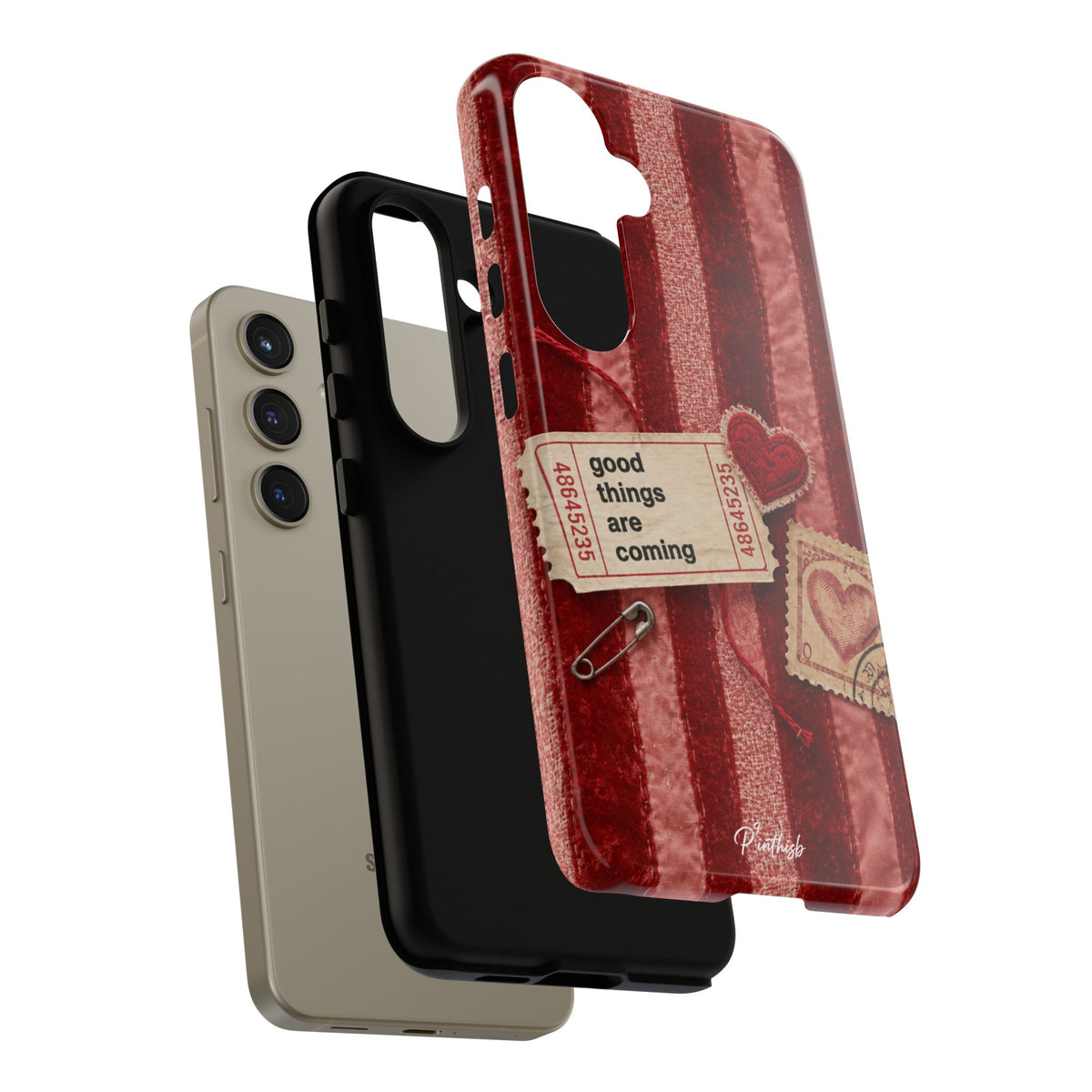 “Good Things Are Coming” Red Phone Case