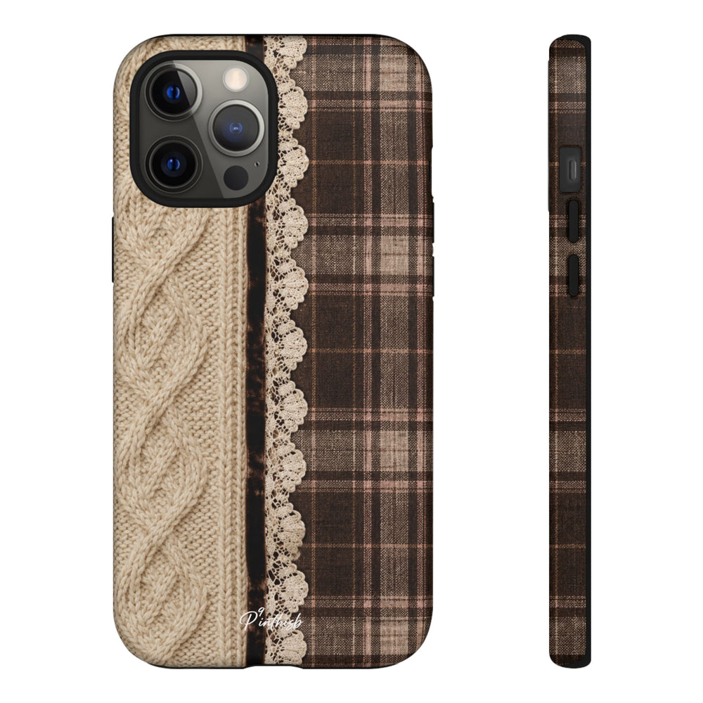 Cozy Plaid Knit Tough Phone Case