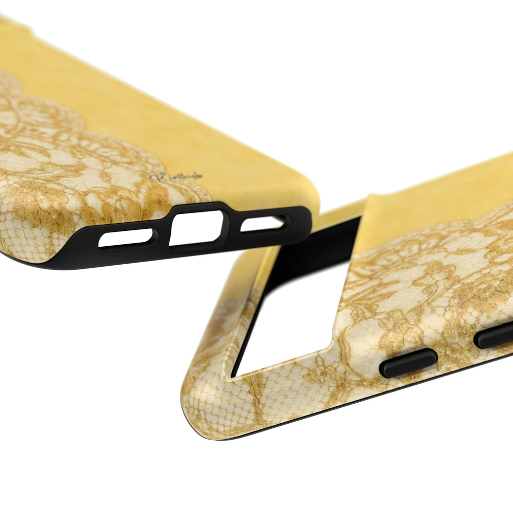 Yellow Vintage Lace Tough Case