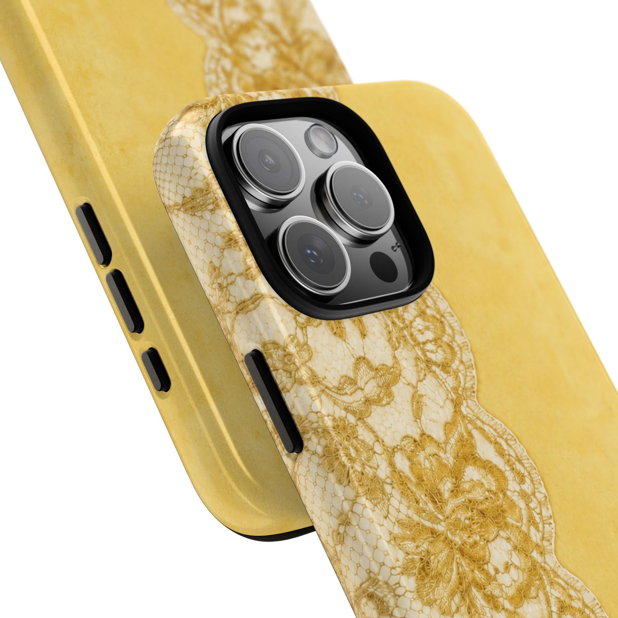 Yellow Vintage Lace Tough Case
