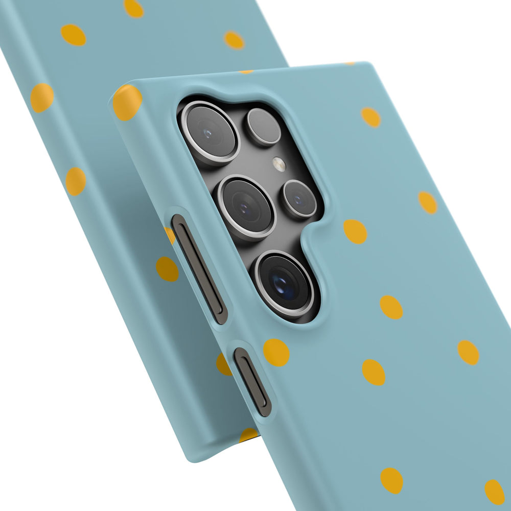 Blue & Yellow Polka Dot Snap Phone Case