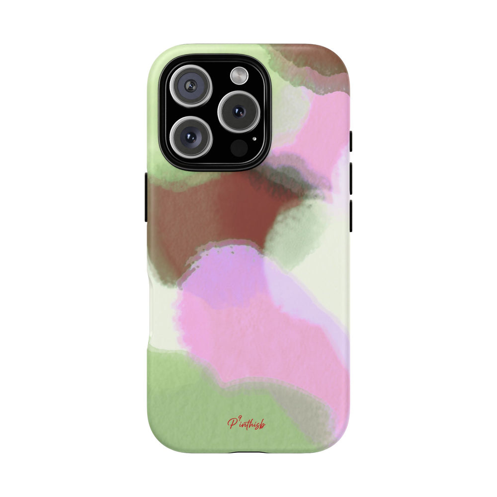 Abstract Pastel Camouflage Tough Phone Case
