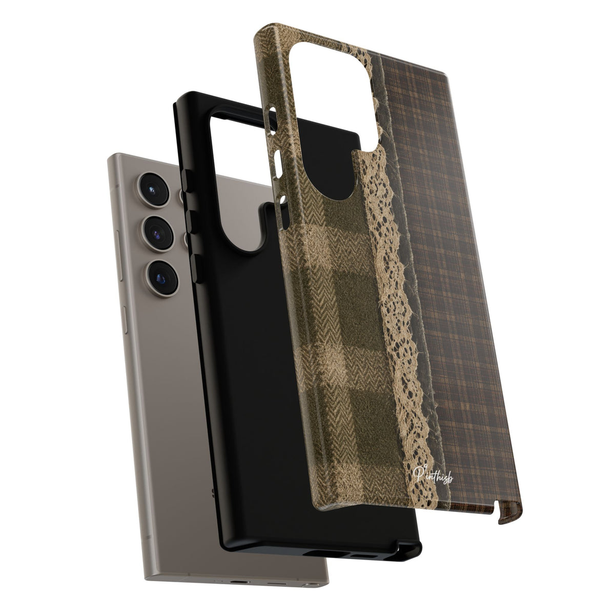 Plaid Lace Tough Phone Case