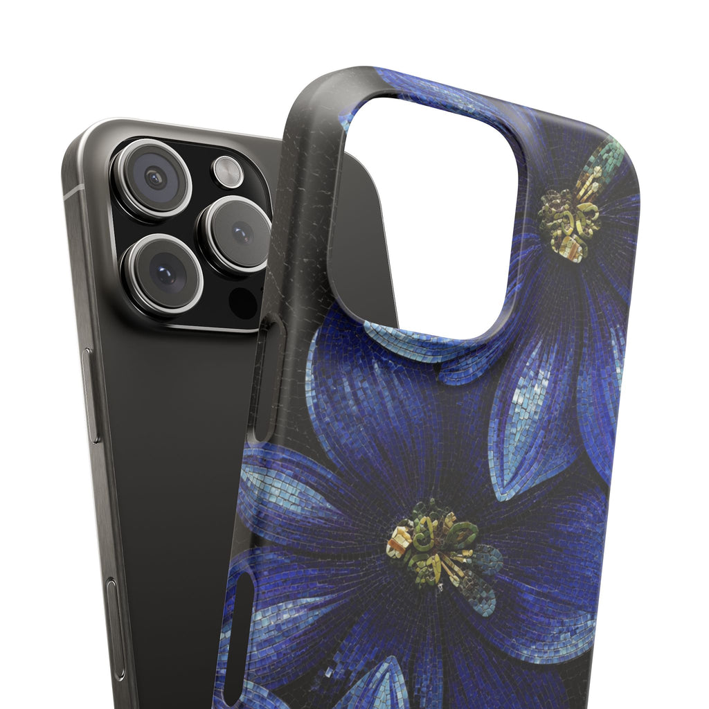 Blue Floral Snap Case