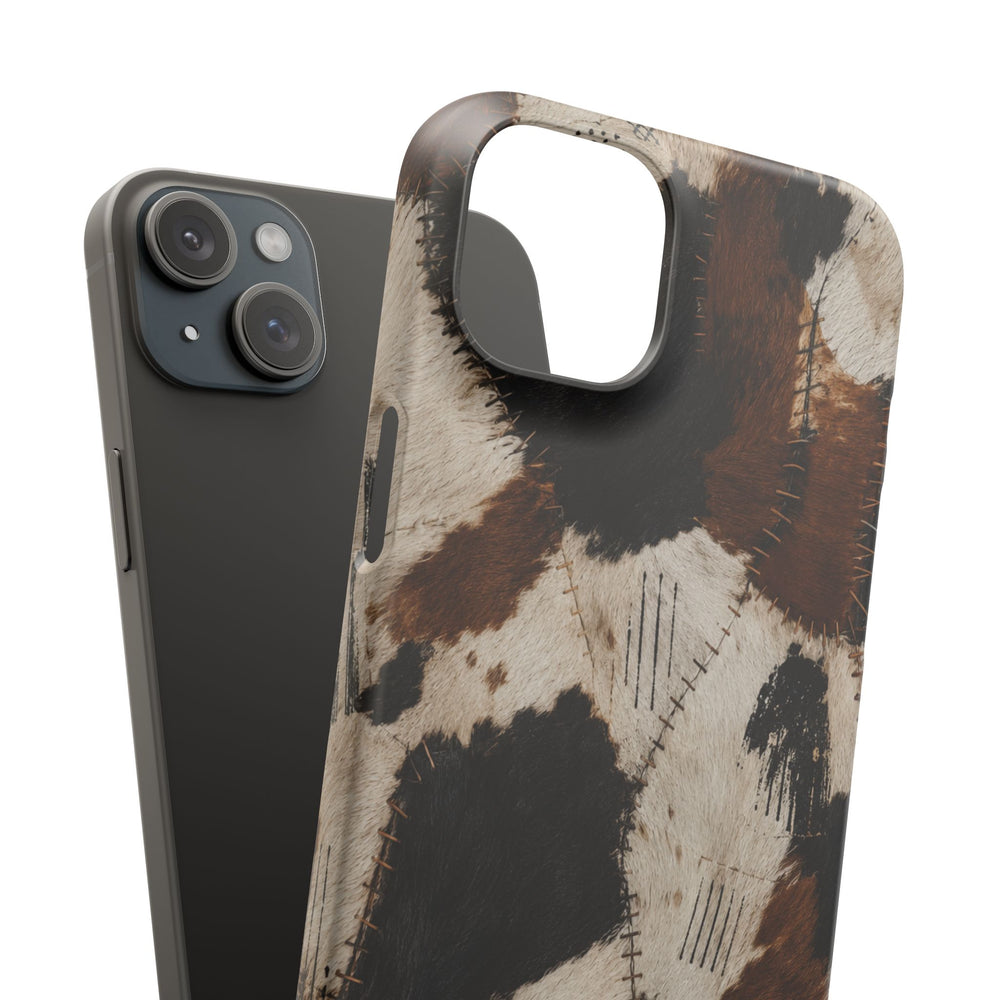 Brown & Black Animal Print Snap Case