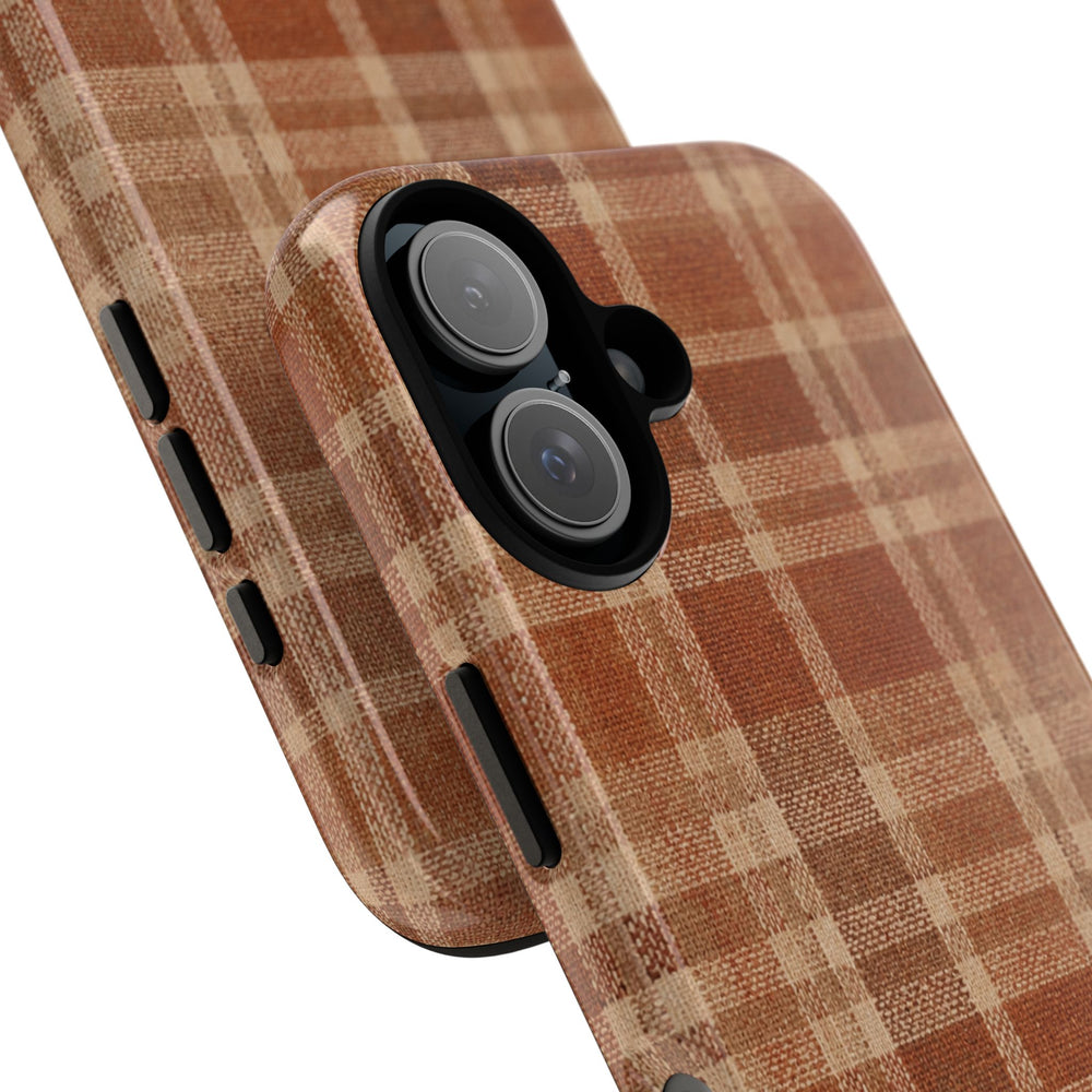 Rustic Brown Cozy Plaid Tough Case