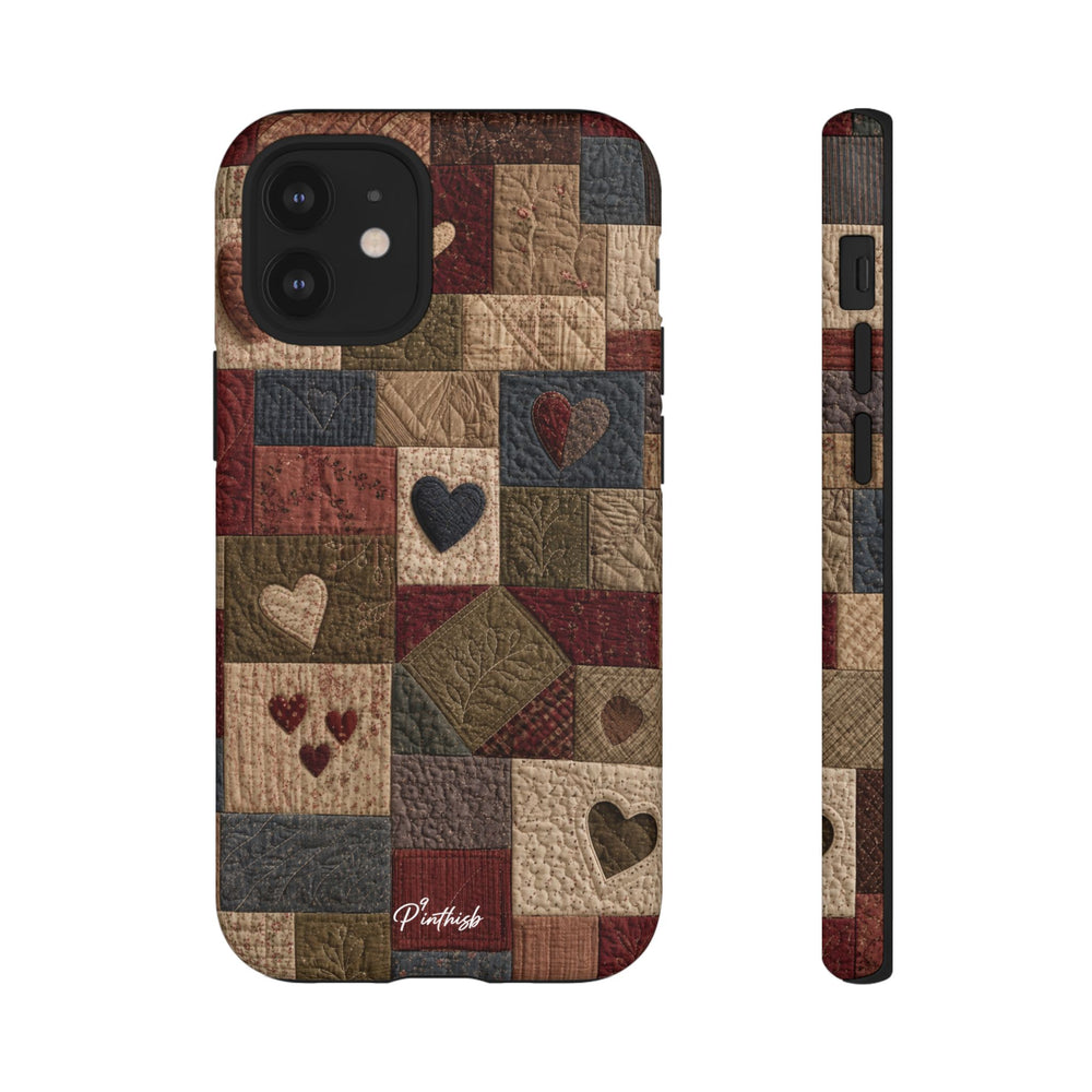 Patchwork Hearts Phone Case