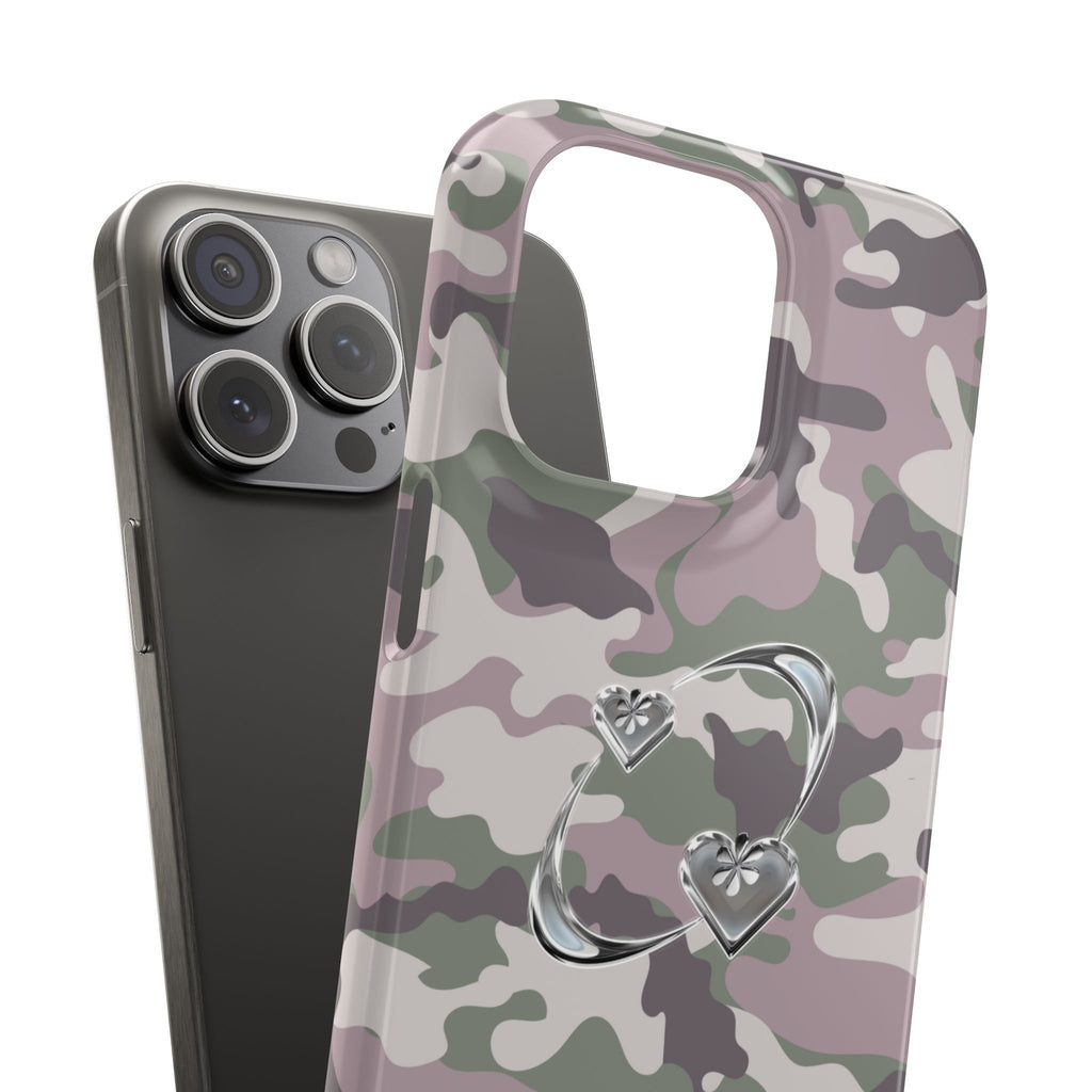 Camouflage Heart Snap Phone Case