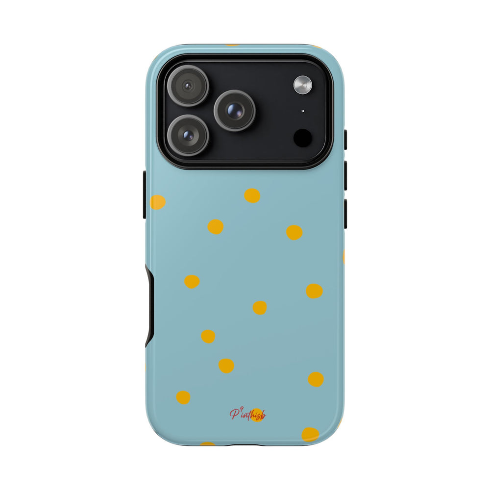 Blue & Yellow Polka Dot Tough Phone Case