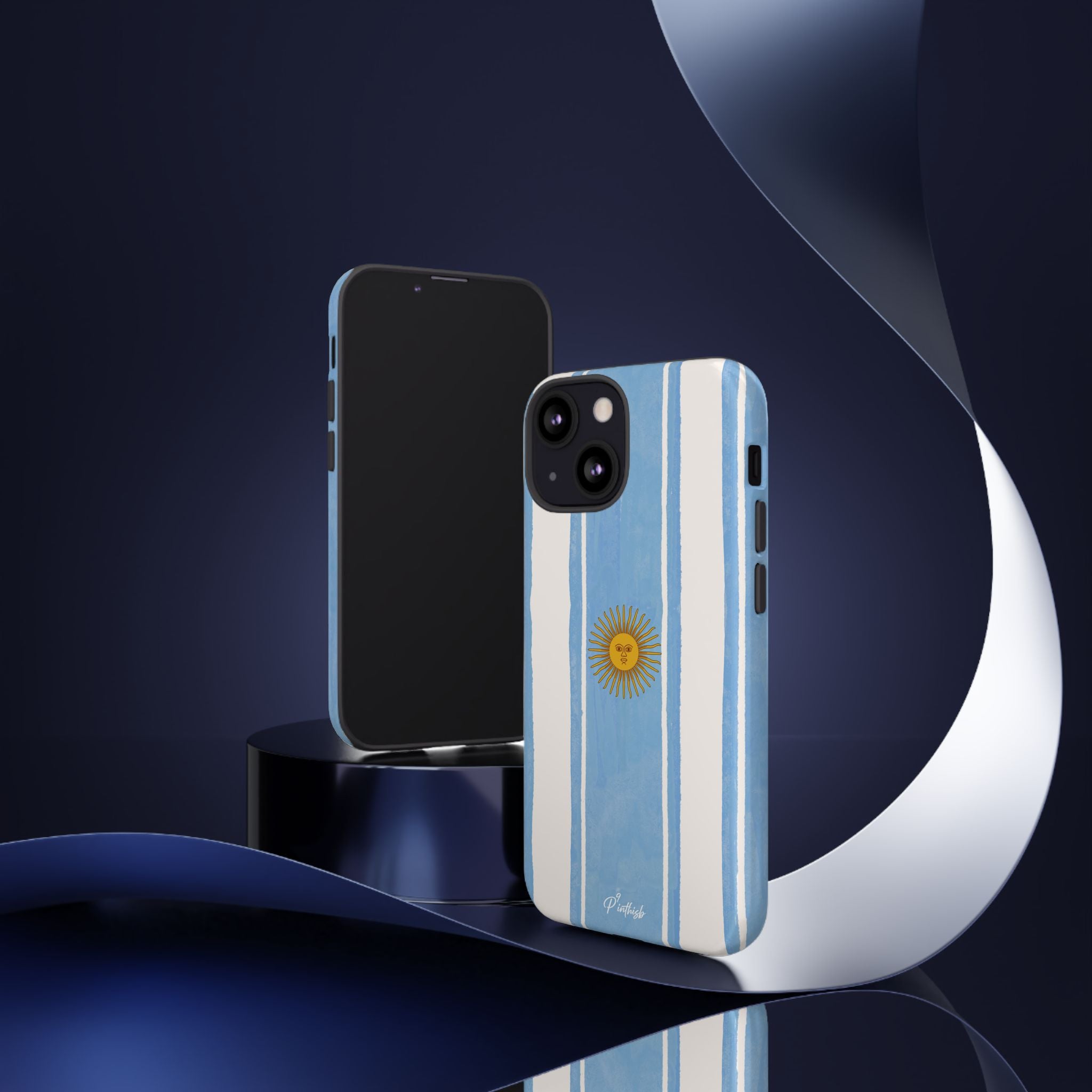 Argentina Flag Tough Phone Case – Blue White Striped Sun Protector