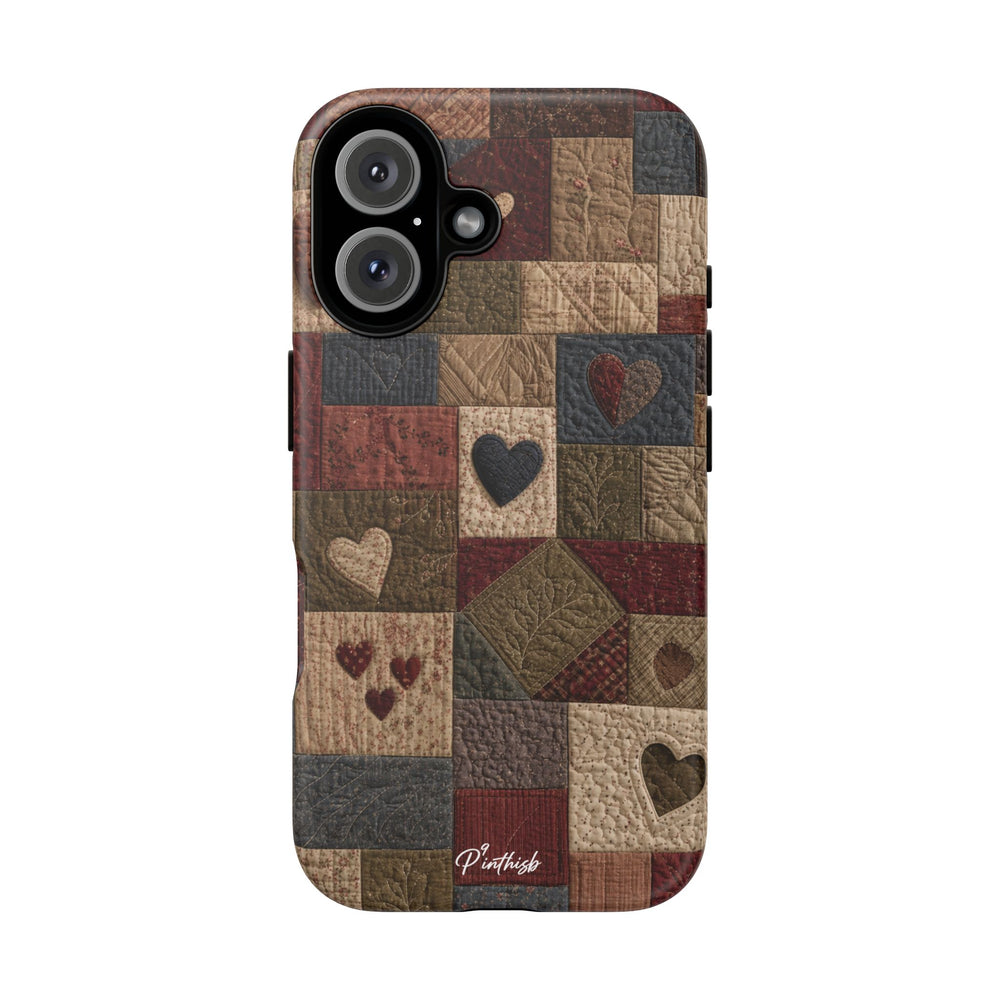 Patchwork Hearts Phone Case