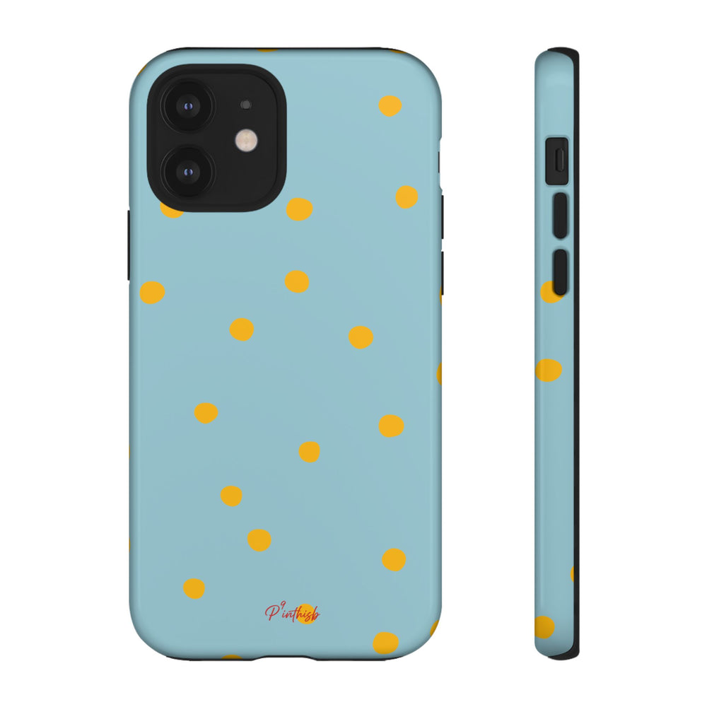 Blue & Yellow Polka Dot Tough Phone Case