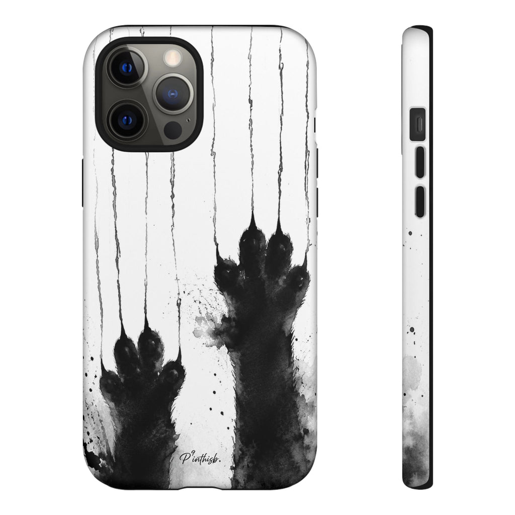 Black Ink Paw Print Tough Case