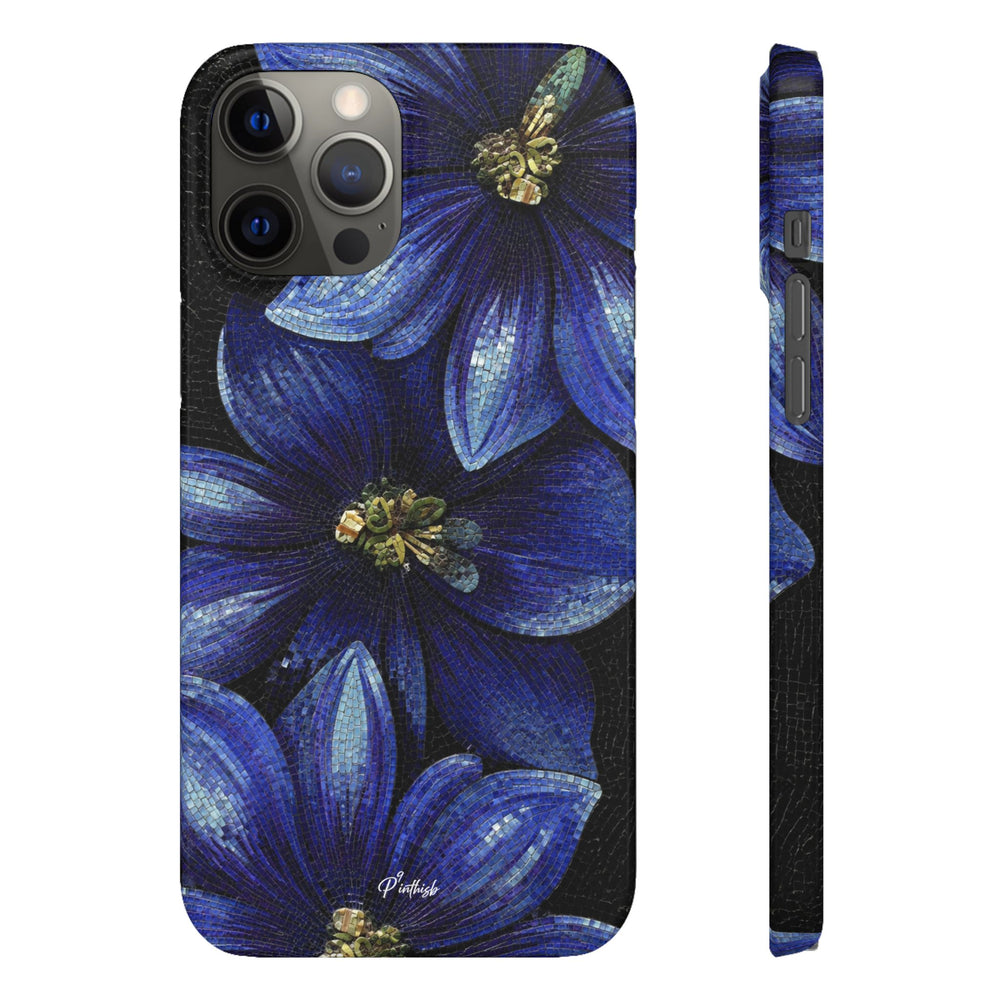 Blue Floral Snap Case