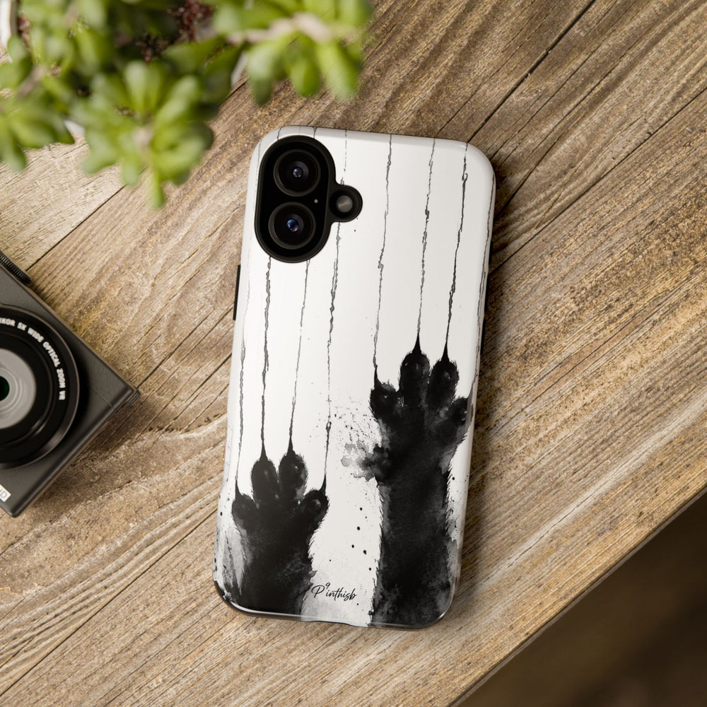 Black Ink Paw Print Tough Case