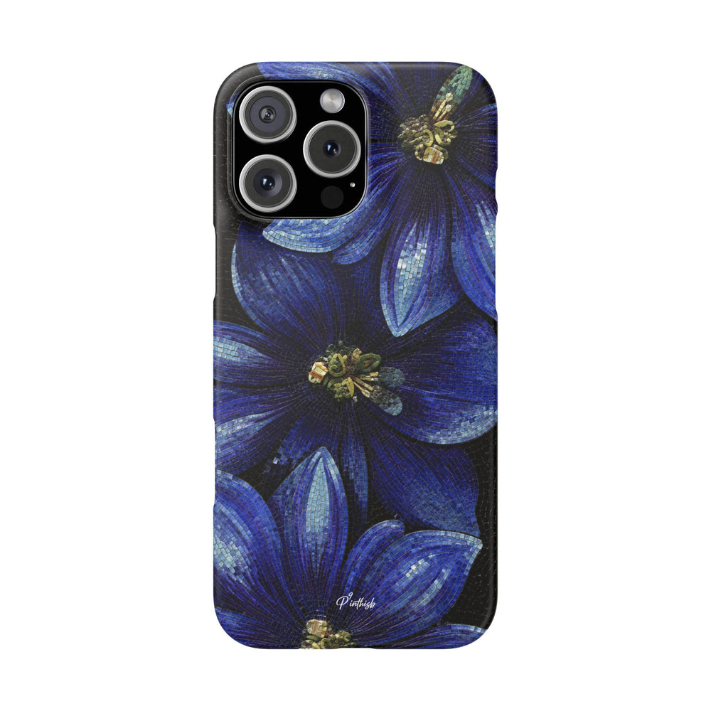 Blue Floral Snap Case