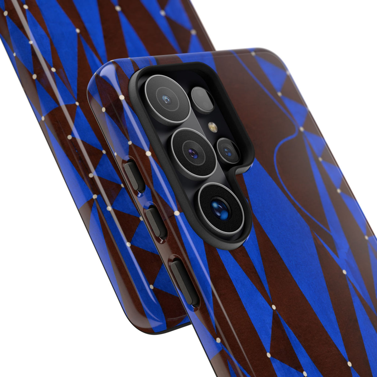 Geometric Blue Diamond Tough Phone Case