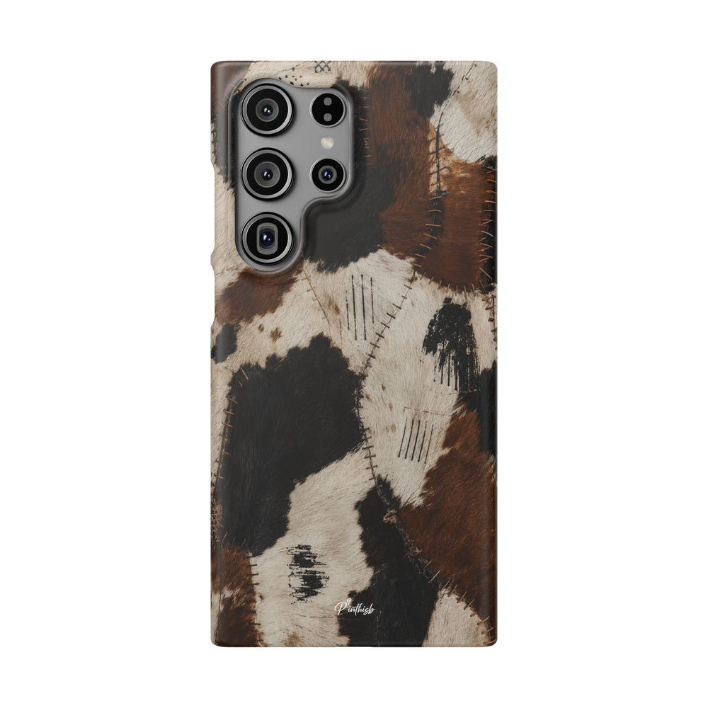 Brown & Black Animal Print Snap Case