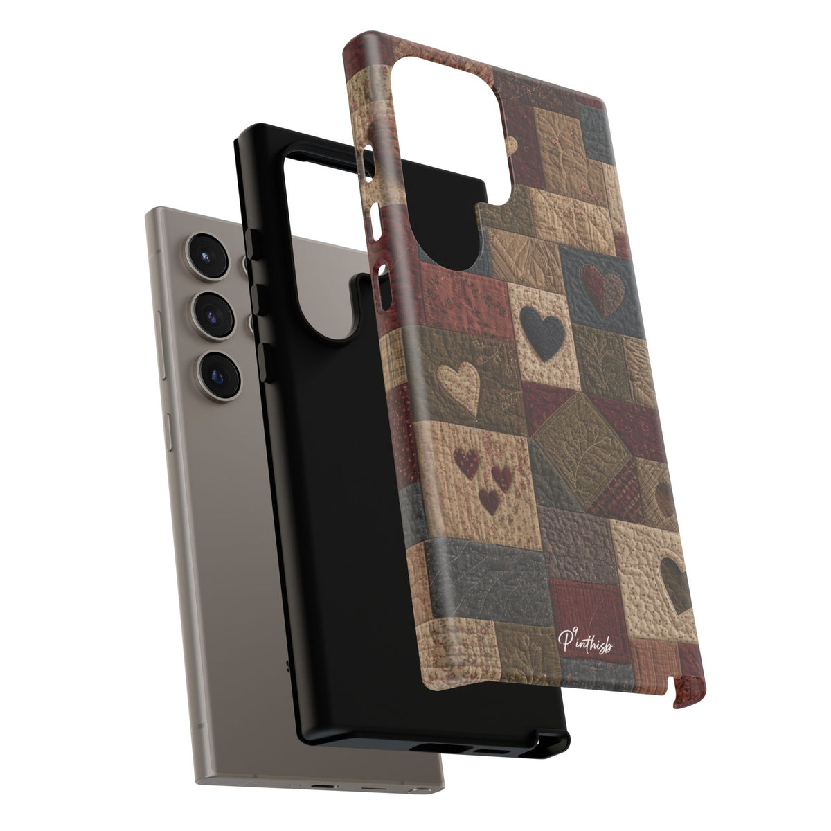Patchwork Hearts Phone Case